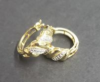  18k Gold Layered Lab Created Diamond Earrings 202//166